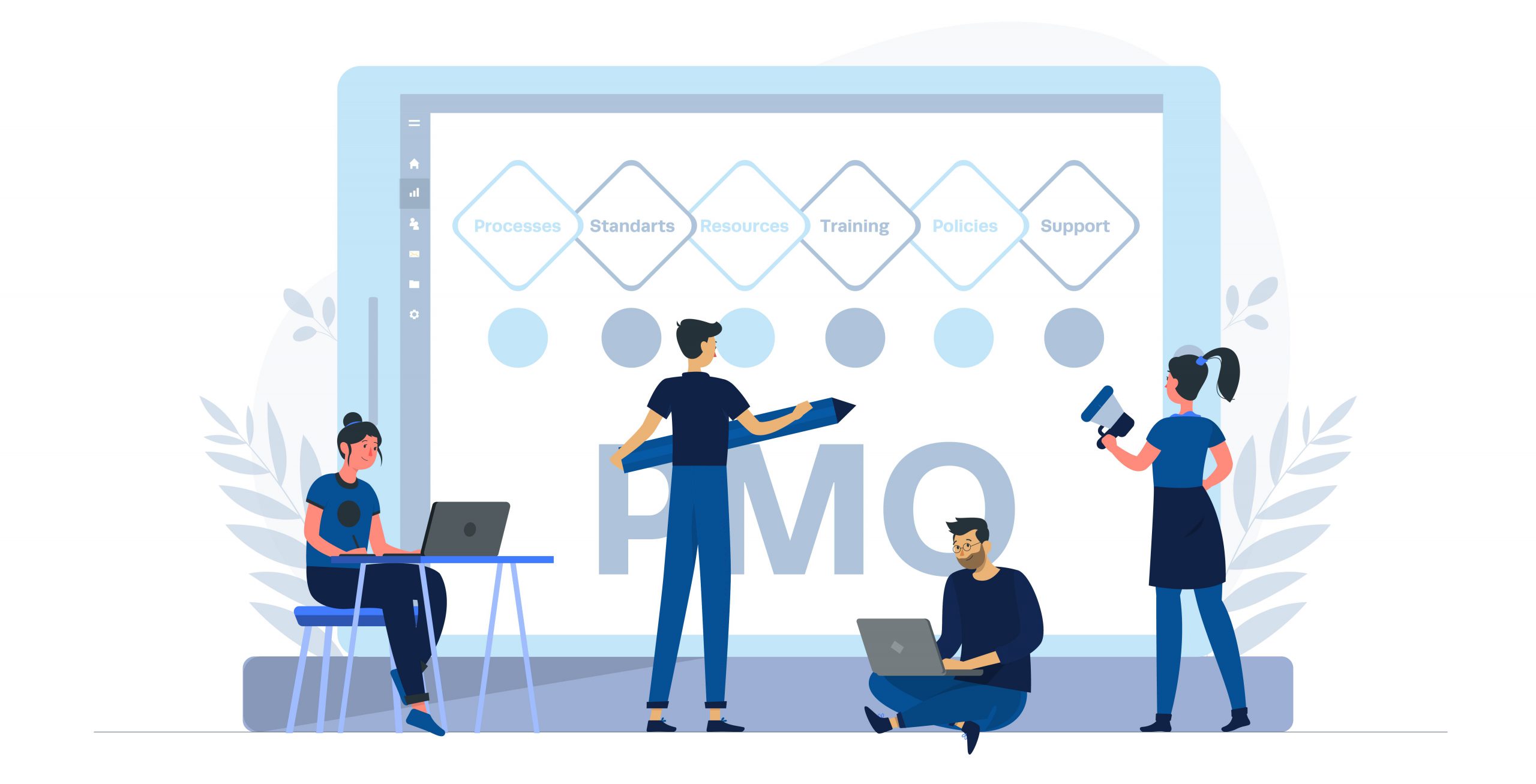 project management office (pmo) project management office (pmo) illustration