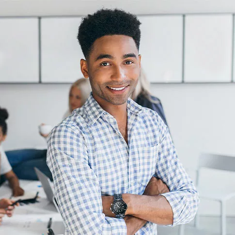 man standing and smiling1 