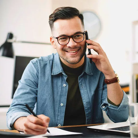 man is on the phone